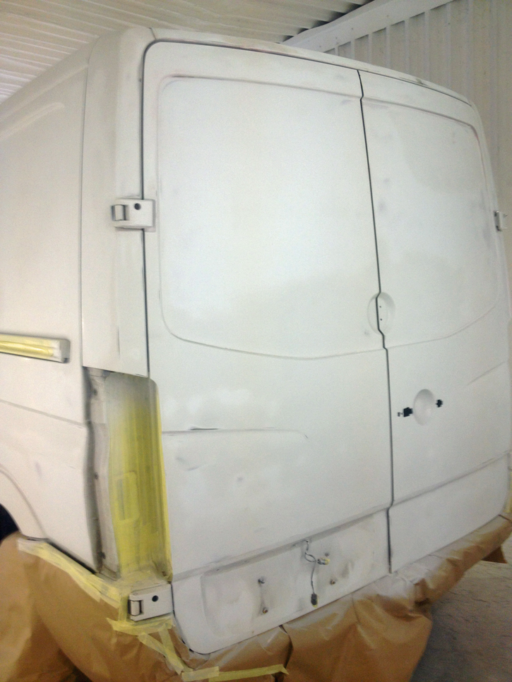 J W Motors car and commercial body repairs lights removed
