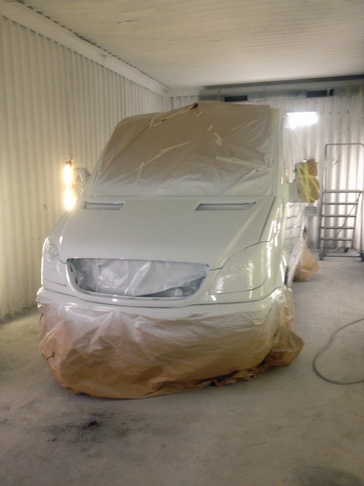 J W Motors car and commercial body repairs pre-spray 